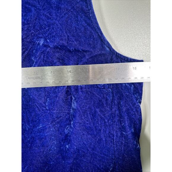 J. Crew Peplum Sleeveless Top Womens 8 Velvet Blue Drapey Preppy Academia - Picture 4 of 6